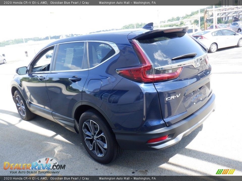 2020 Honda CR-V EX-L AWD Obsidian Blue Pearl / Gray Photo #5