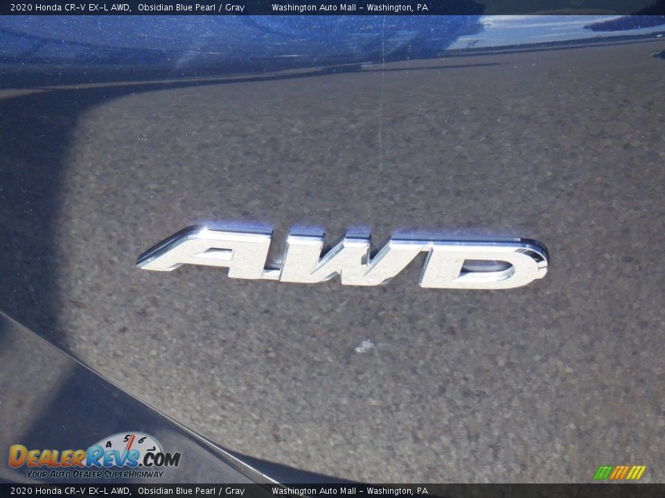 2020 Honda CR-V EX-L AWD Obsidian Blue Pearl / Gray Photo #8