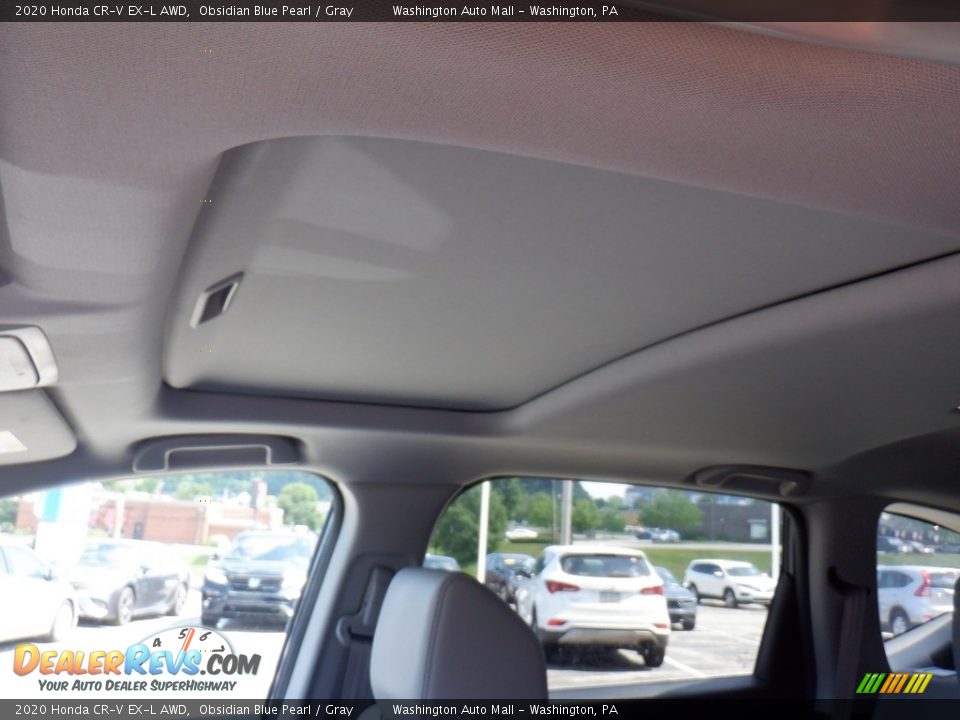 2020 Honda CR-V EX-L AWD Obsidian Blue Pearl / Gray Photo #9
