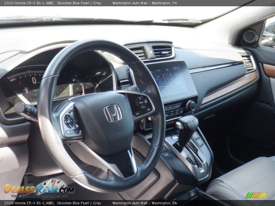 2020 Honda CR-V EX-L AWD Obsidian Blue Pearl / Gray Photo #10