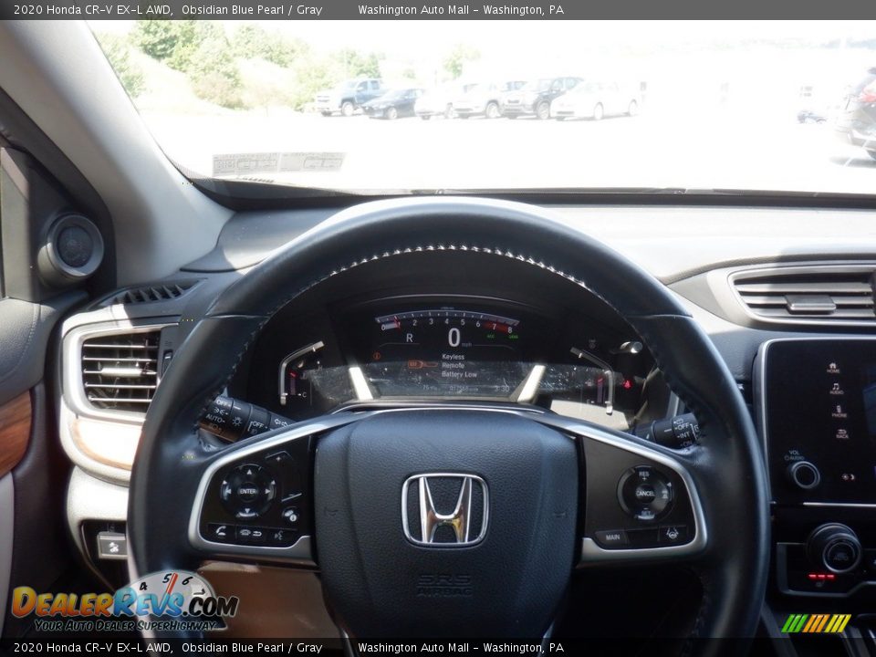 2020 Honda CR-V EX-L AWD Obsidian Blue Pearl / Gray Photo #22