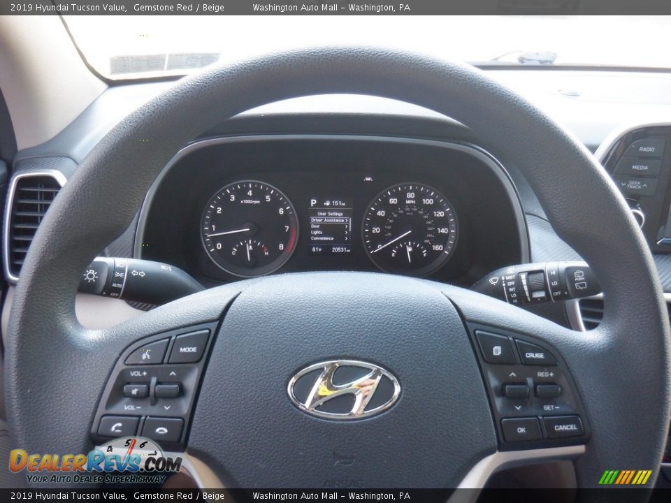 2019 Hyundai Tucson Value Steering Wheel Photo #24