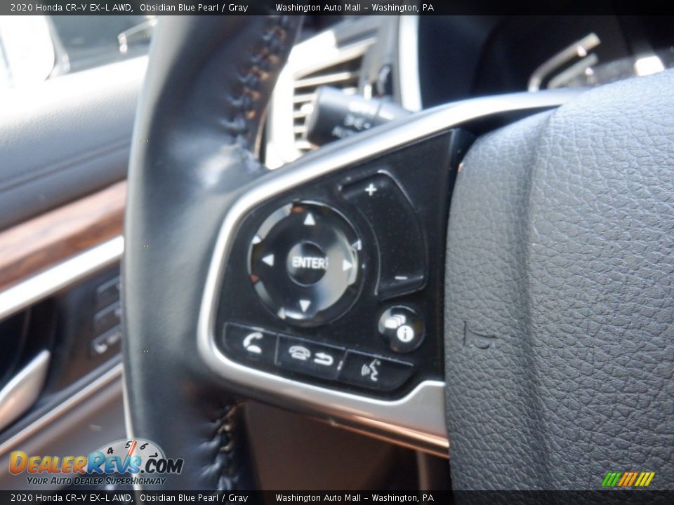 2020 Honda CR-V EX-L AWD Obsidian Blue Pearl / Gray Photo #23