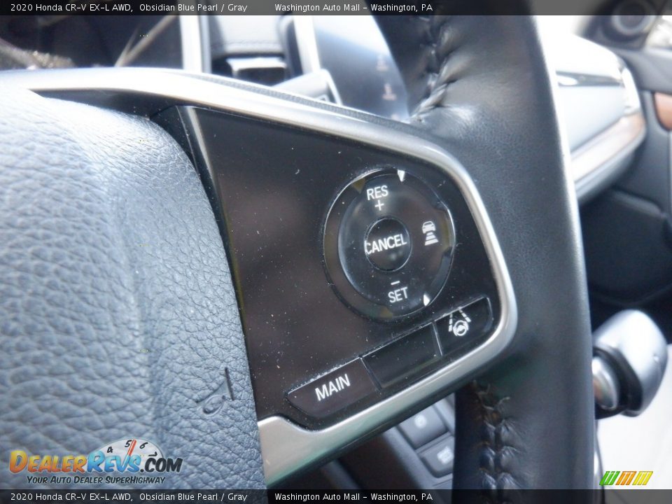 2020 Honda CR-V EX-L AWD Obsidian Blue Pearl / Gray Photo #24