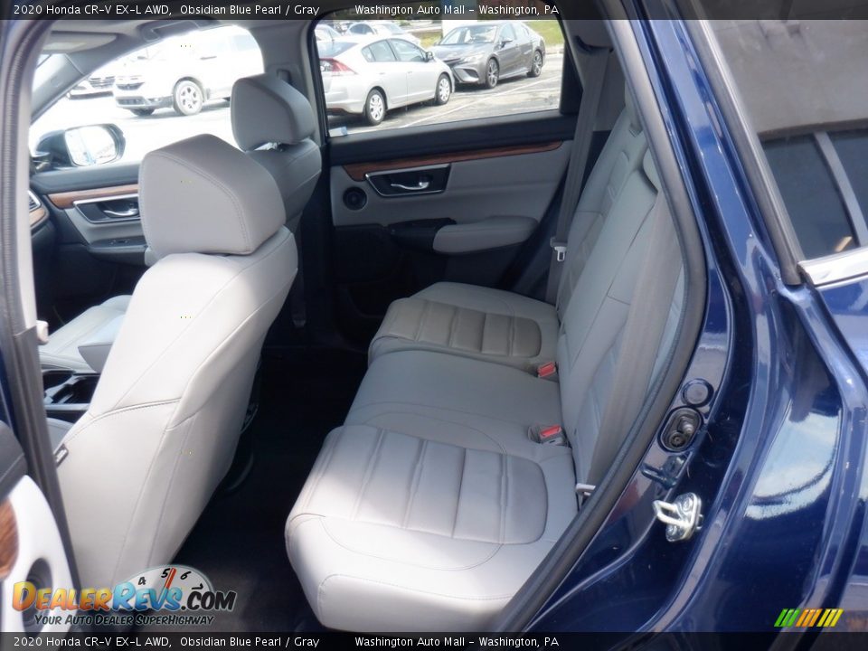 2020 Honda CR-V EX-L AWD Obsidian Blue Pearl / Gray Photo #28