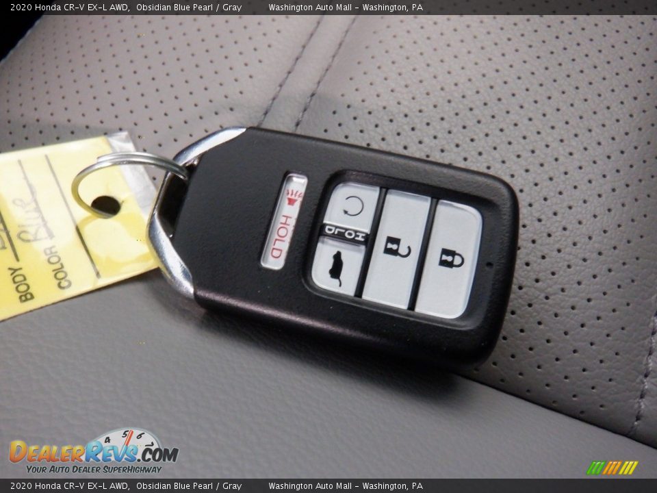 2020 Honda CR-V EX-L AWD Obsidian Blue Pearl / Gray Photo #30
