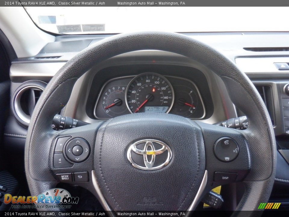 2014 Toyota RAV4 XLE AWD Classic Silver Metallic / Ash Photo #28