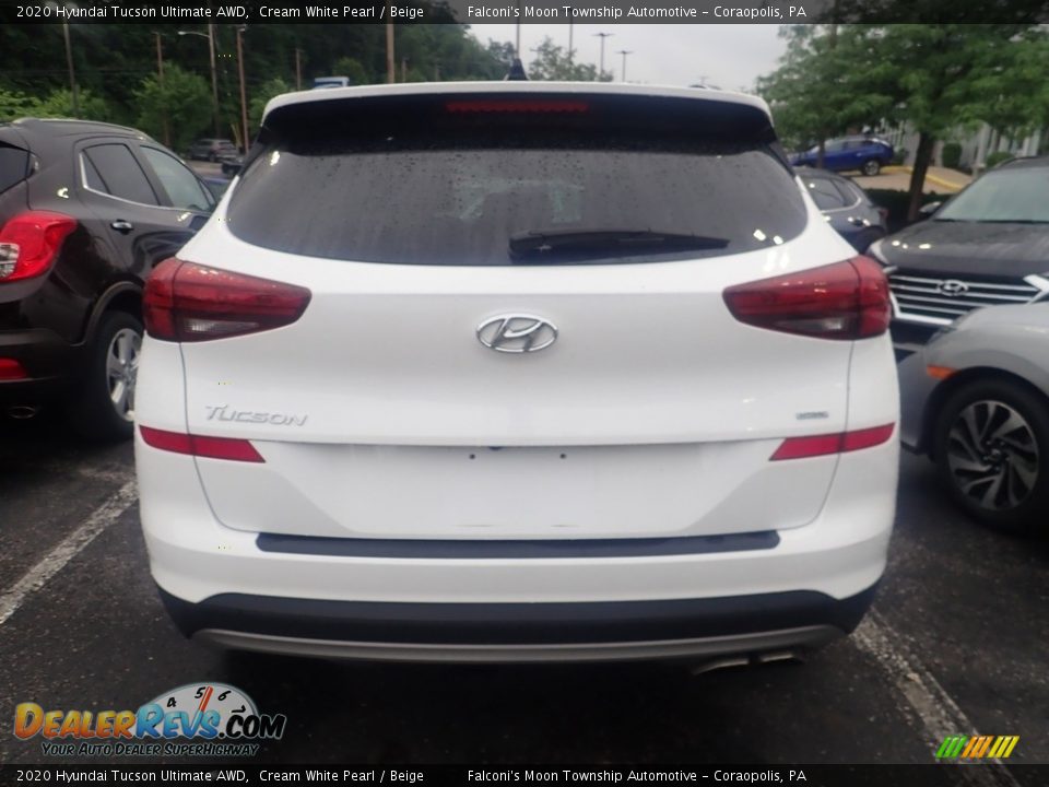 2020 Hyundai Tucson Ultimate AWD Cream White Pearl / Beige Photo #3