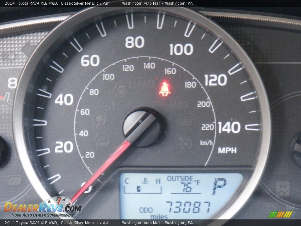 2014 Toyota RAV4 XLE AWD Classic Silver Metallic / Ash Photo #35