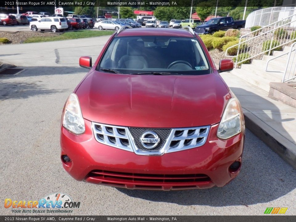 2013 Nissan Rogue SV AWD Cayenne Red / Gray Photo #8