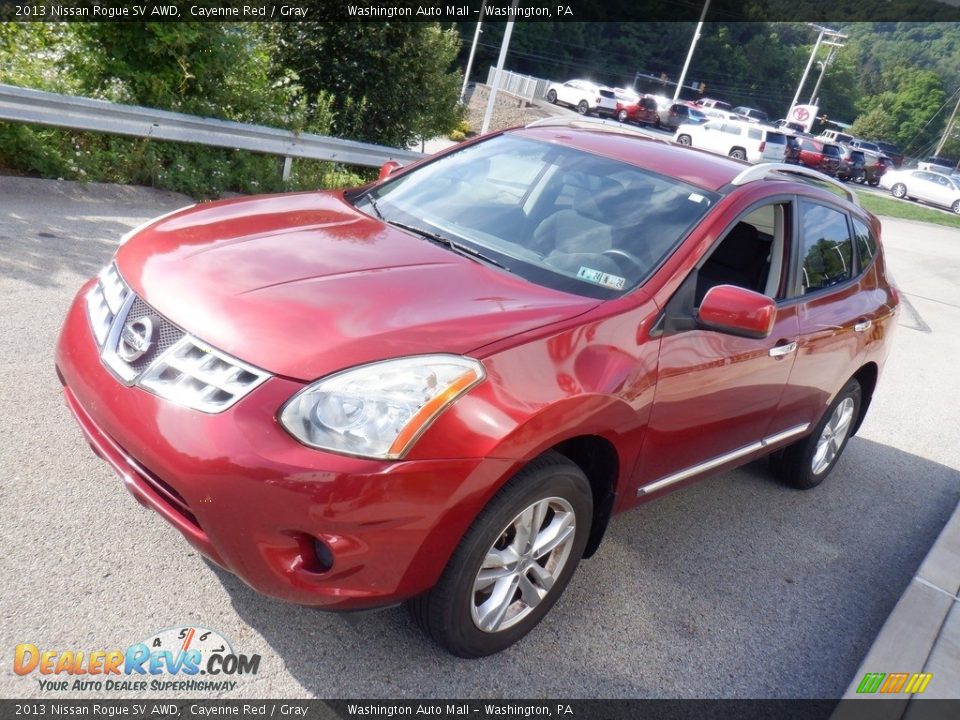 2013 Nissan Rogue SV AWD Cayenne Red / Gray Photo #9