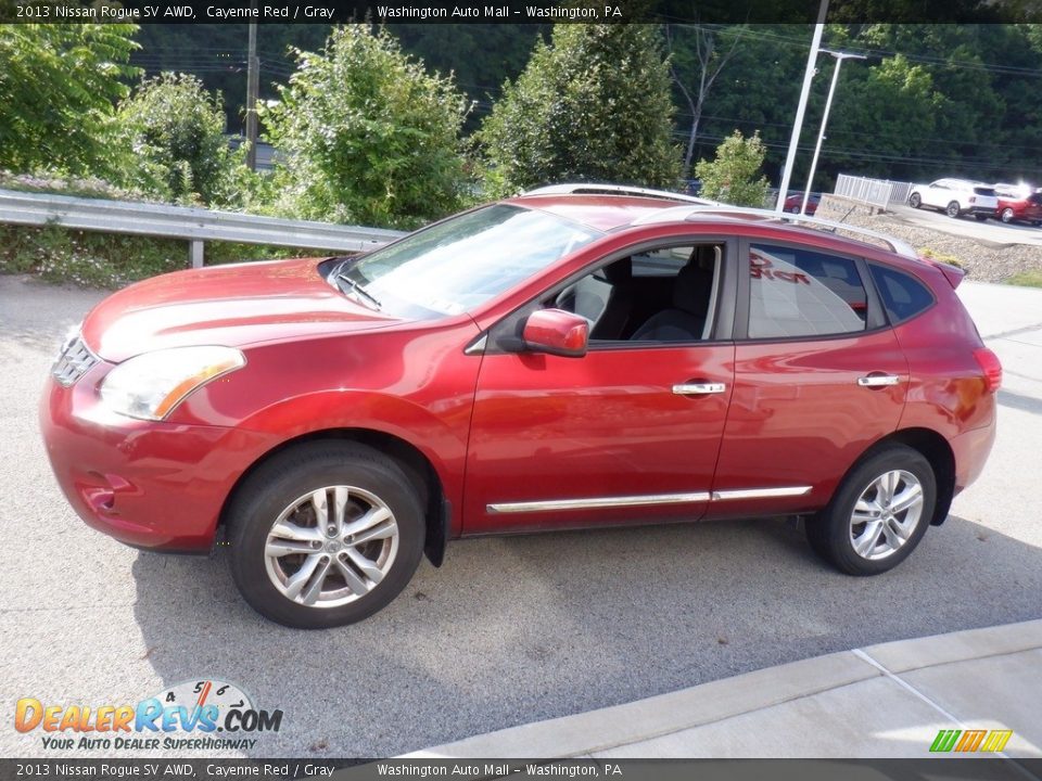 2013 Nissan Rogue SV AWD Cayenne Red / Gray Photo #10