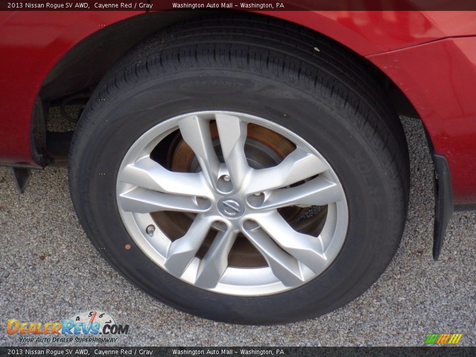 2013 Nissan Rogue SV AWD Cayenne Red / Gray Photo #11