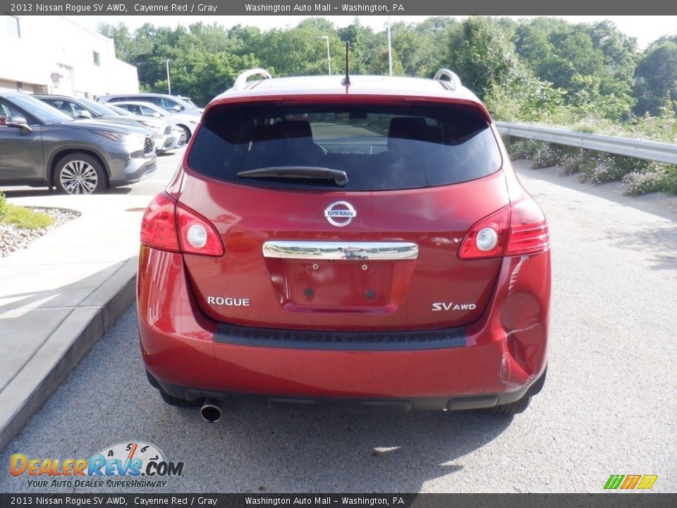 2013 Nissan Rogue SV AWD Cayenne Red / Gray Photo #13