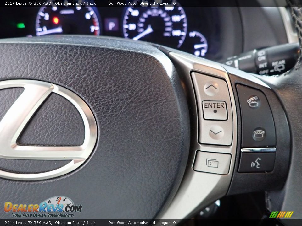 2014 Lexus RX 350 AWD Obsidian Black / Black Photo #19