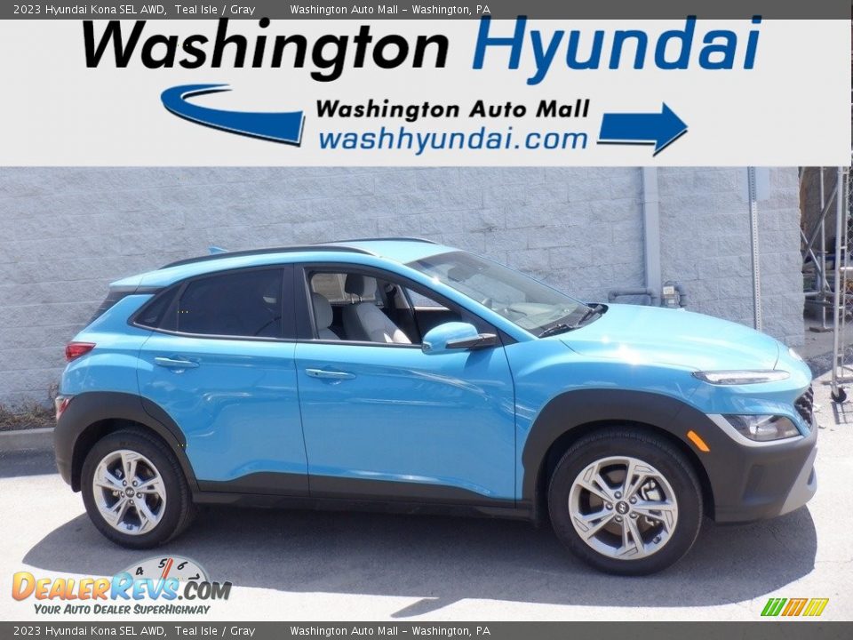 2023 Hyundai Kona SEL AWD Teal Isle / Gray Photo #2