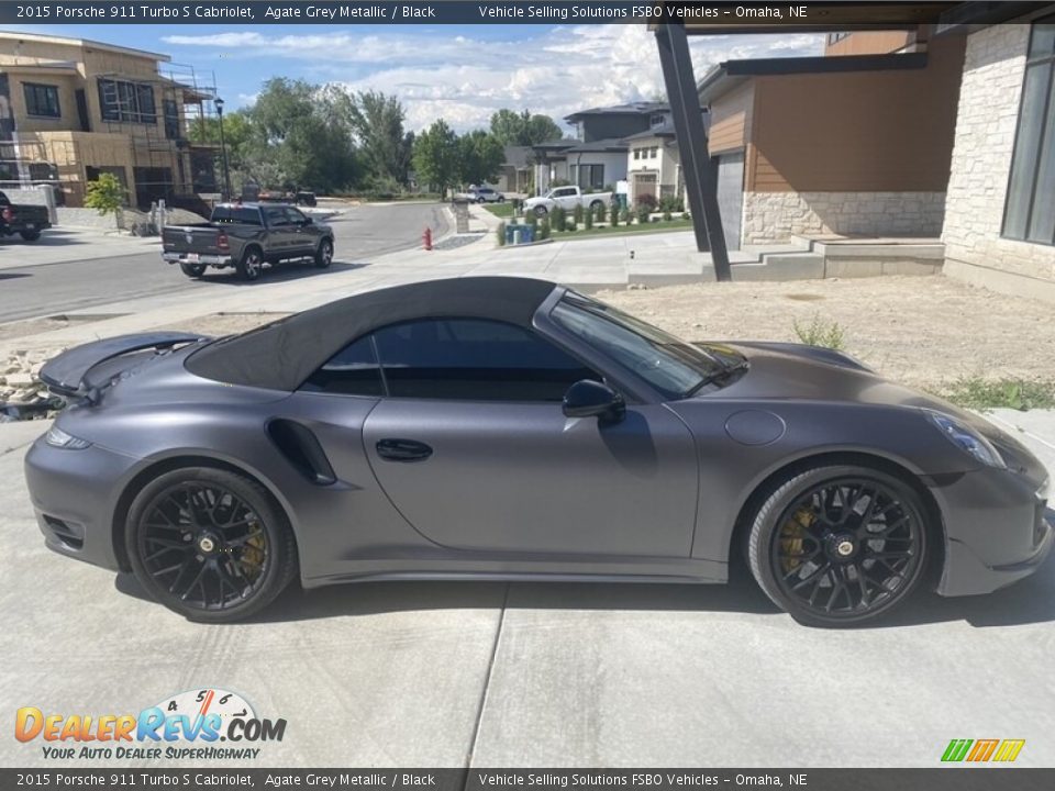 2015 Porsche 911 Turbo S Cabriolet Agate Grey Metallic / Black Photo #3