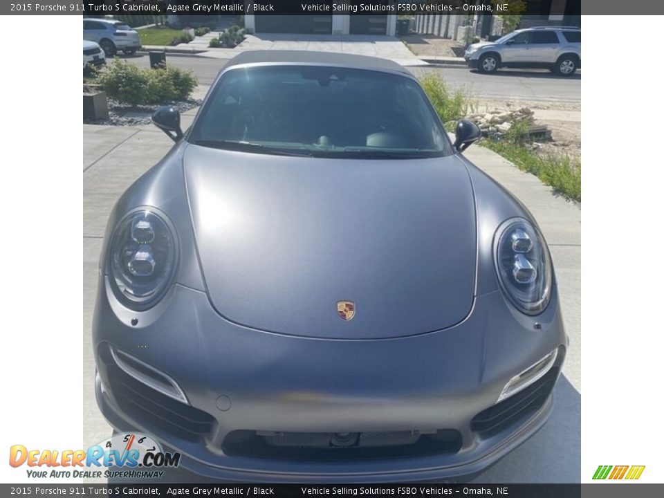 2015 Porsche 911 Turbo S Cabriolet Agate Grey Metallic / Black Photo #4