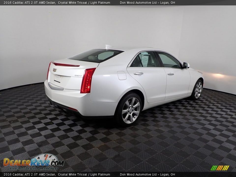 2016 Cadillac ATS 2.0T AWD Sedan Crystal White Tricoat / Light Platinum Photo #12