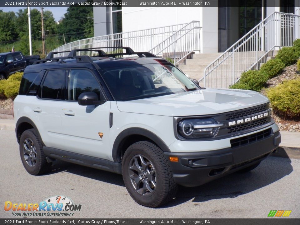 2021 Ford Bronco Sport Badlands 4x4 Cactus Gray / Ebony/Roast Photo #1