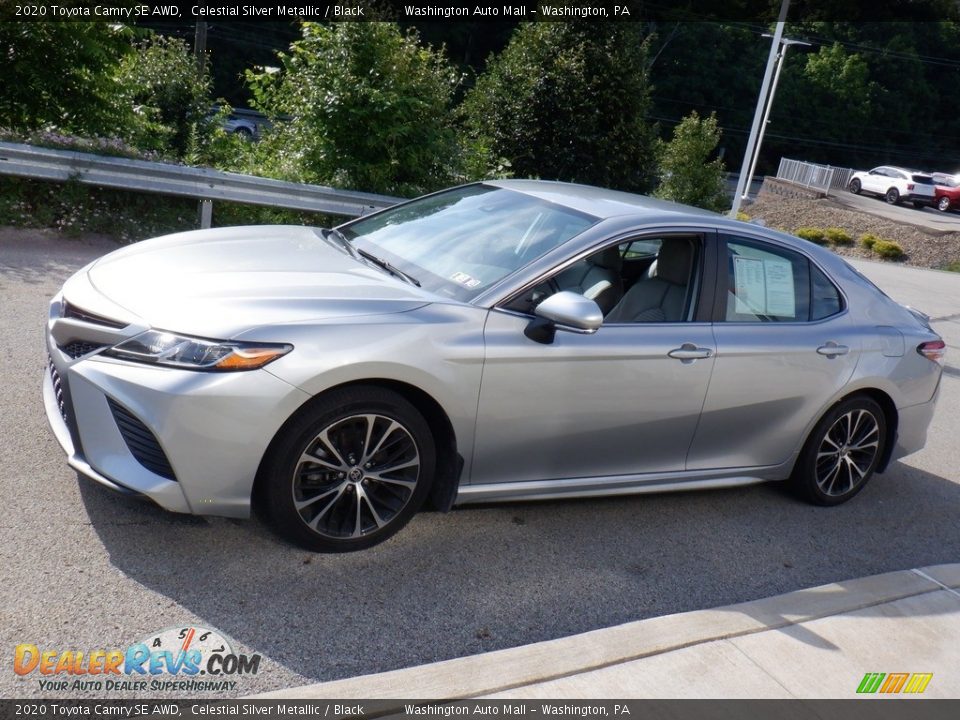 2020 Toyota Camry SE AWD Celestial Silver Metallic / Black Photo #14