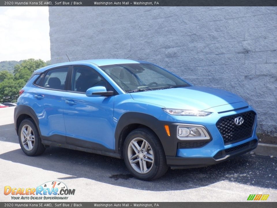 2020 Hyundai Kona SE AWD Surf Blue / Black Photo #1