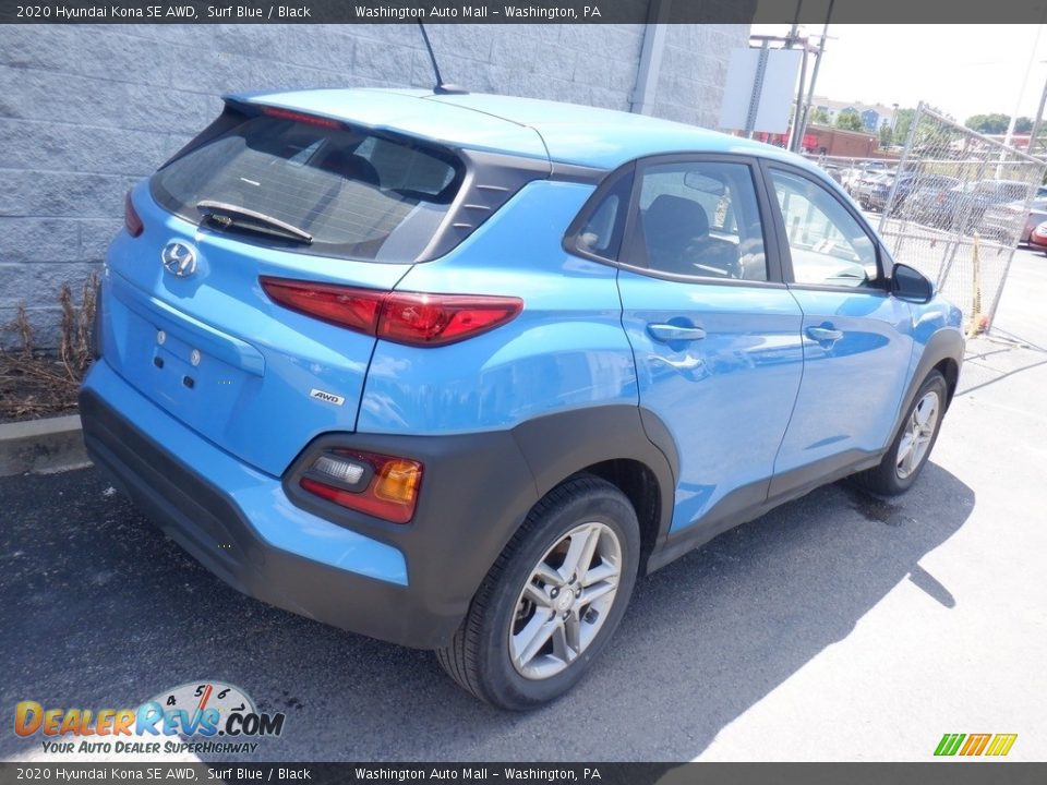 2020 Hyundai Kona SE AWD Surf Blue / Black Photo #5