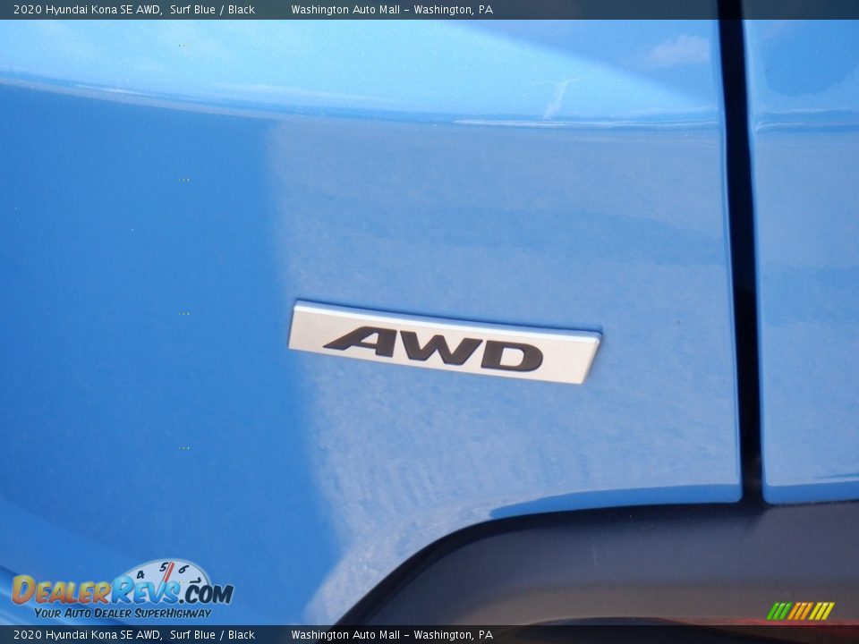 2020 Hyundai Kona SE AWD Surf Blue / Black Photo #6