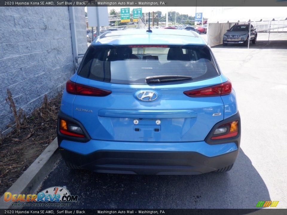 2020 Hyundai Kona SE AWD Surf Blue / Black Photo #7