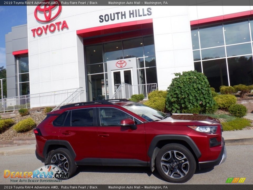 2019 Toyota RAV4 Adventure AWD Ruby Flare Pearl / Black Photo #2