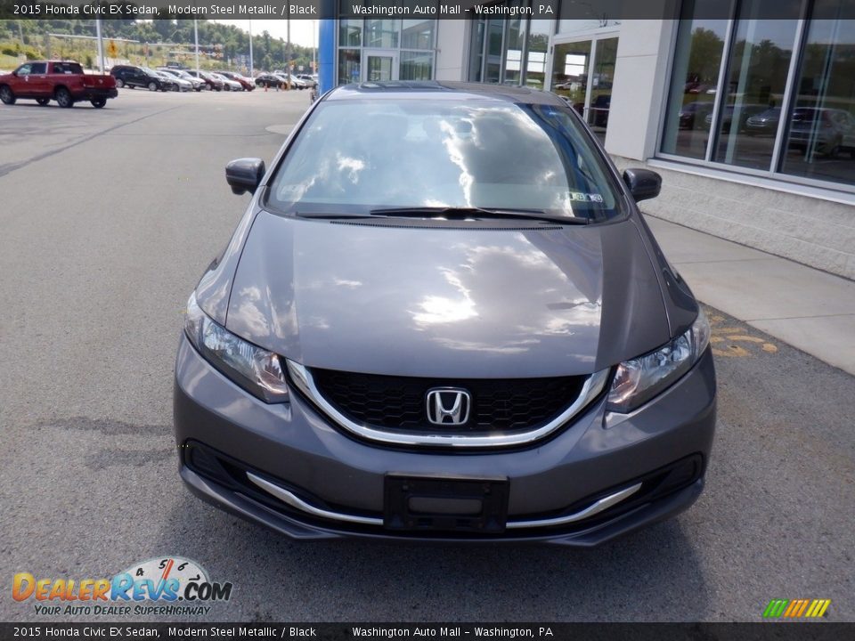 2015 Honda Civic EX Sedan Modern Steel Metallic / Black Photo #5