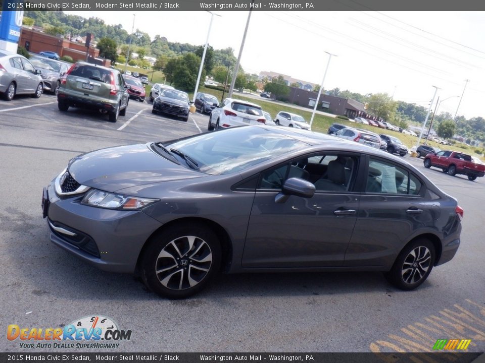 2015 Honda Civic EX Sedan Modern Steel Metallic / Black Photo #7