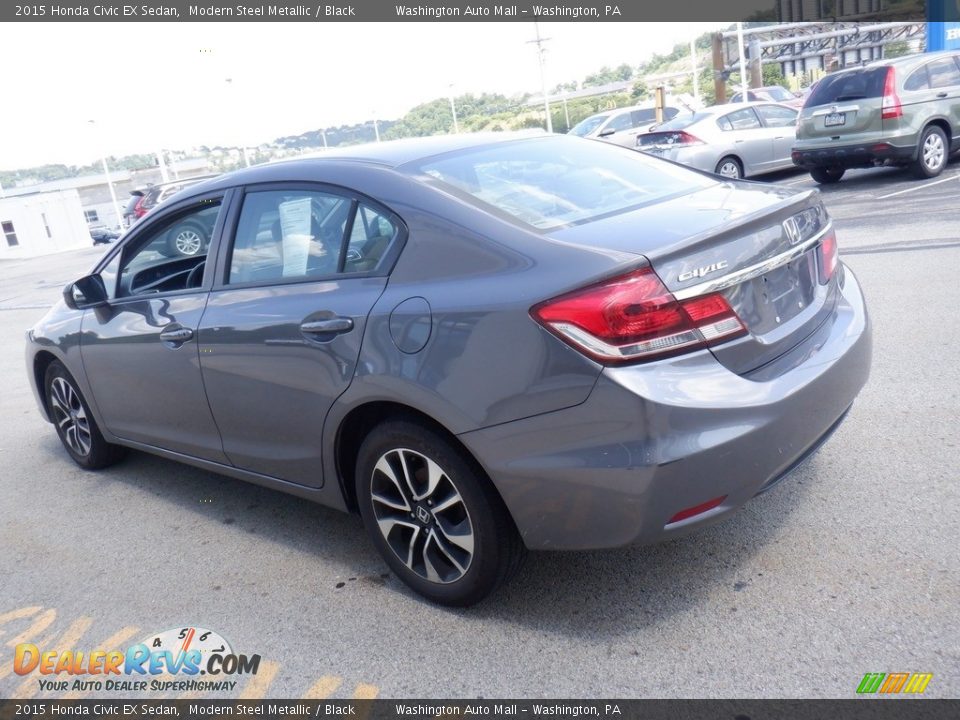 2015 Honda Civic EX Sedan Modern Steel Metallic / Black Photo #8