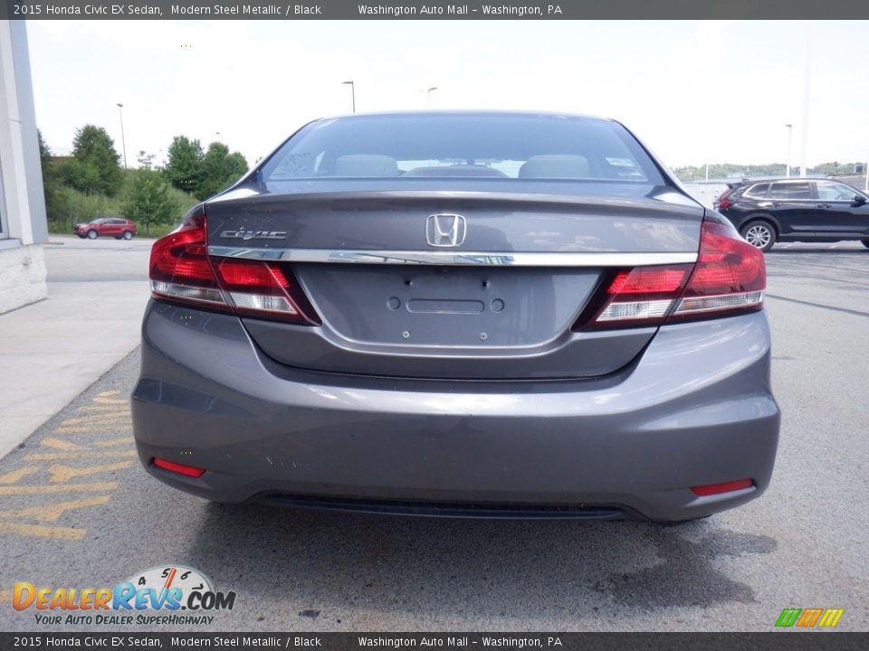 2015 Honda Civic EX Sedan Modern Steel Metallic / Black Photo #9