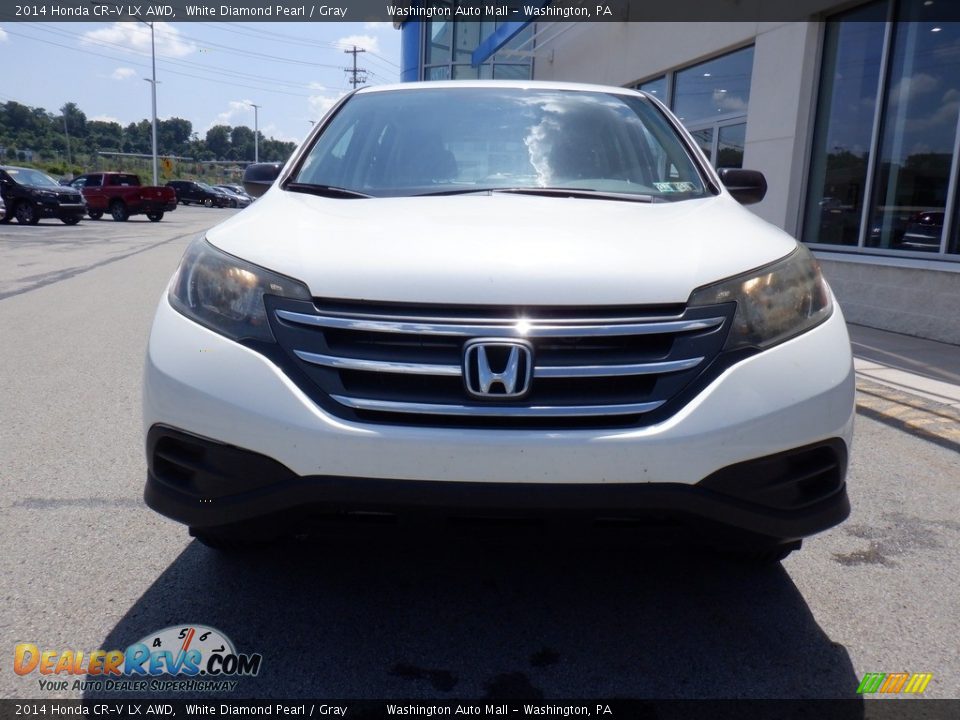 2014 Honda CR-V LX AWD White Diamond Pearl / Gray Photo #3