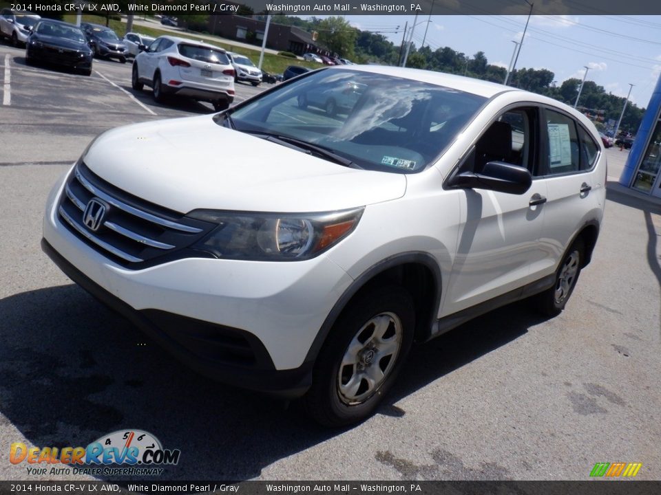 2014 Honda CR-V LX AWD White Diamond Pearl / Gray Photo #4