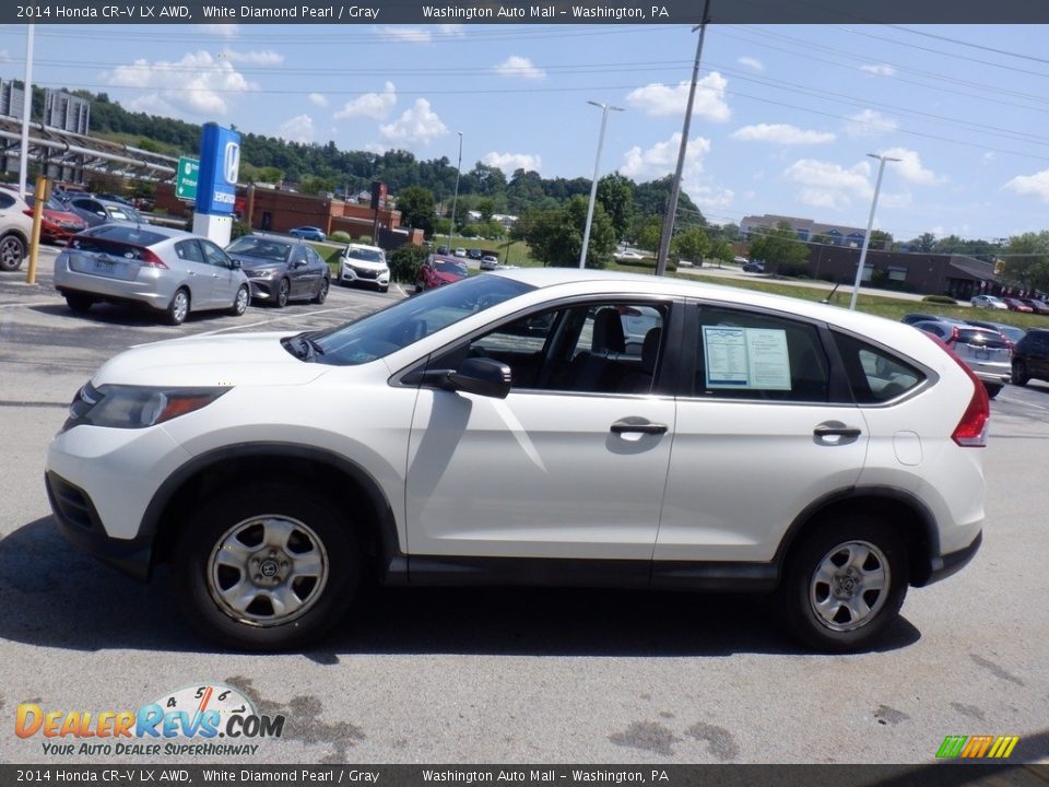 2014 Honda CR-V LX AWD White Diamond Pearl / Gray Photo #5