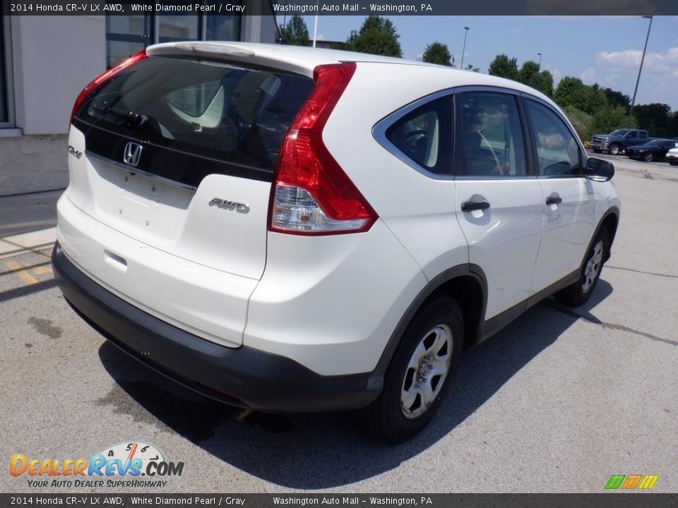 2014 Honda CR-V LX AWD White Diamond Pearl / Gray Photo #8