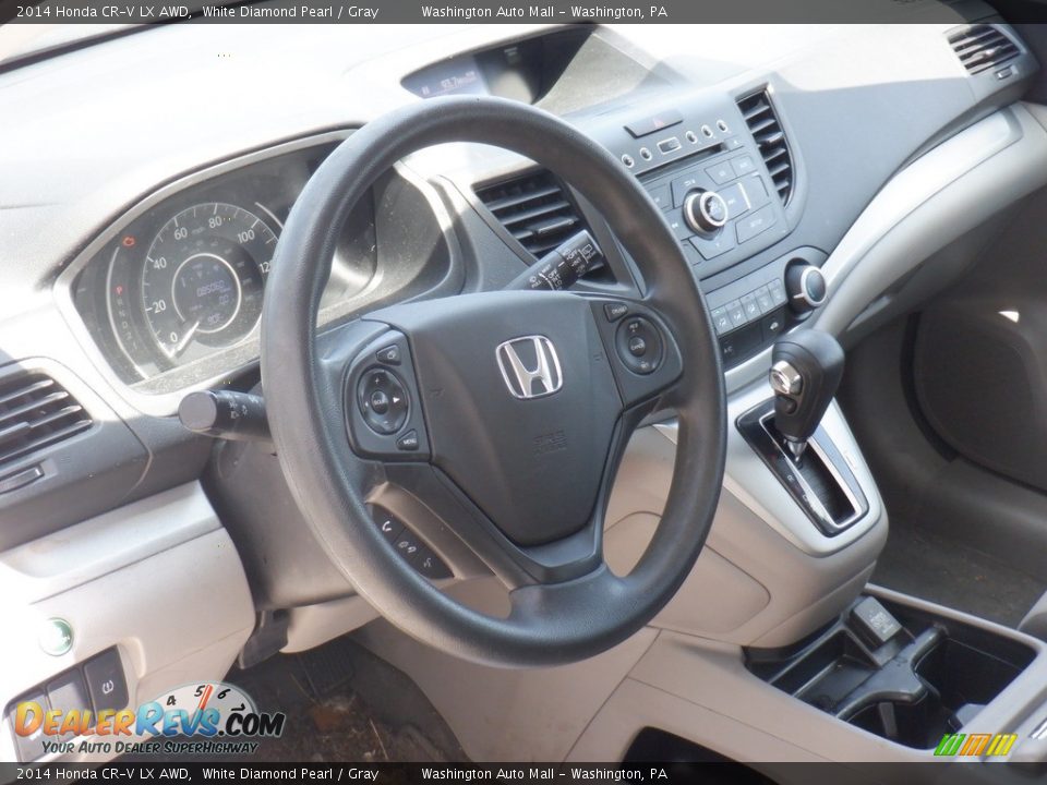 2014 Honda CR-V LX AWD White Diamond Pearl / Gray Photo #12