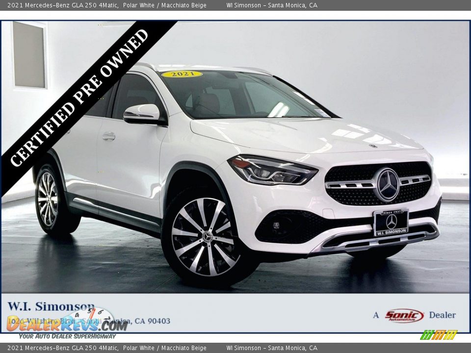 2021 Mercedes-Benz GLA 250 4Matic Polar White / Macchiato Beige Photo #1