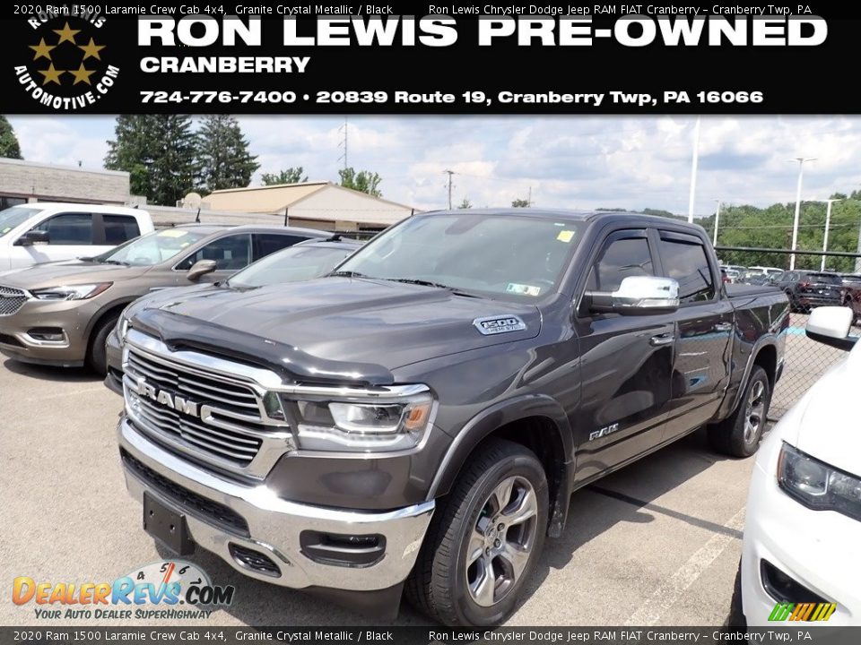 2020 Ram 1500 Laramie Crew Cab 4x4 Granite Crystal Metallic / Black Photo #1