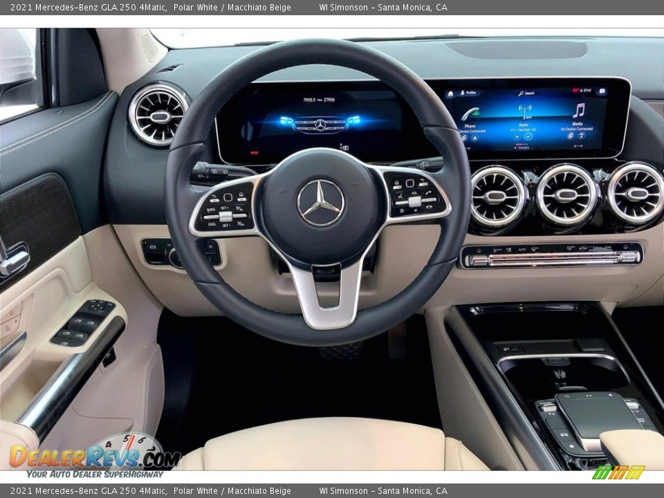 2021 Mercedes-Benz GLA 250 4Matic Polar White / Macchiato Beige Photo #4