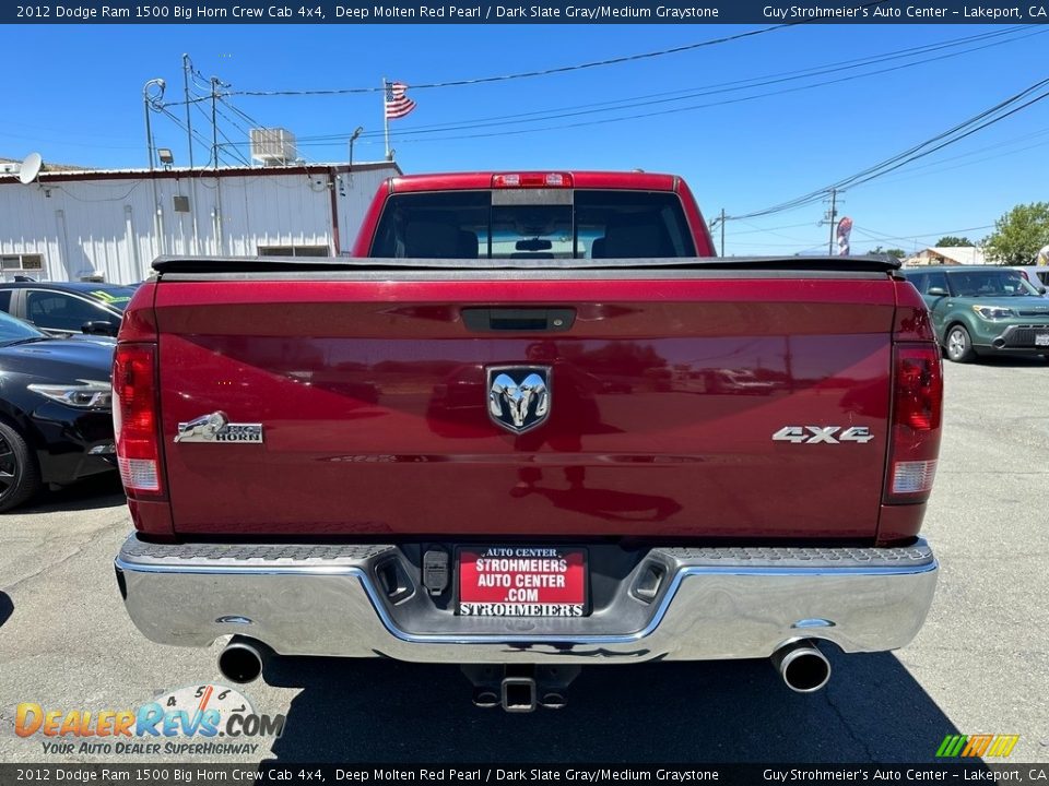 2012 Dodge Ram 1500 Big Horn Crew Cab 4x4 Deep Molten Red Pearl / Dark Slate Gray/Medium Graystone Photo #5