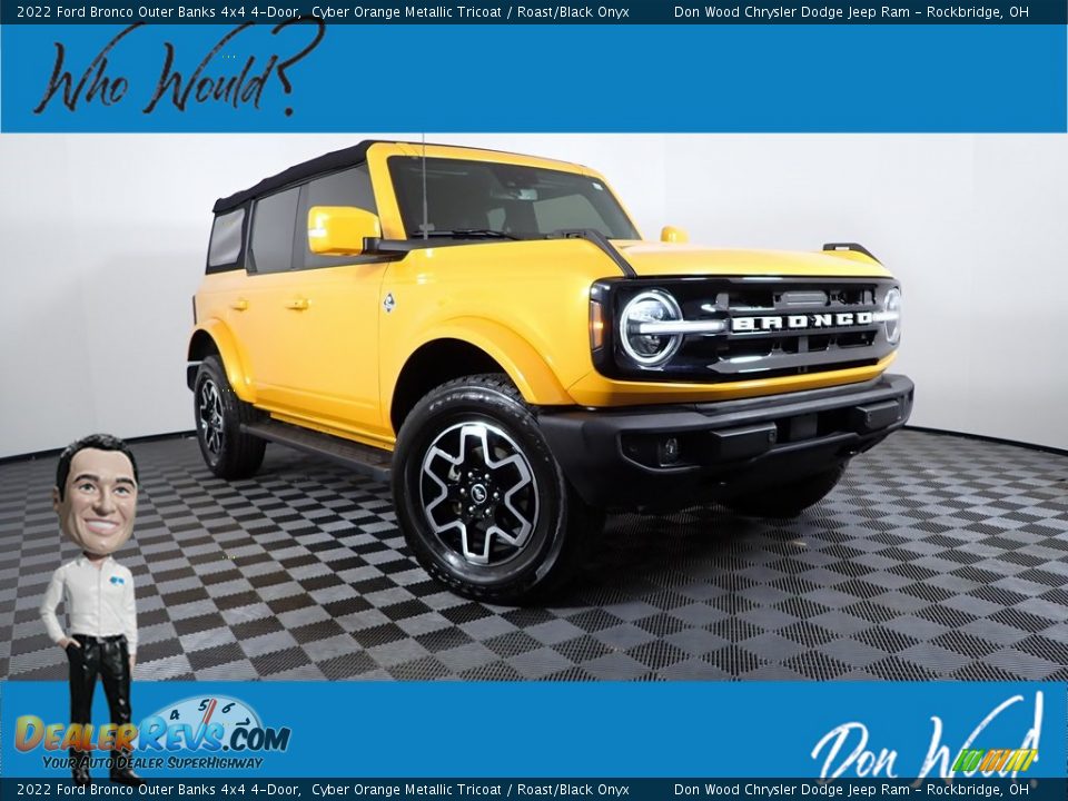 2022 Ford Bronco Outer Banks 4x4 4-Door Cyber Orange Metallic Tricoat / Roast/Black Onyx Photo #1