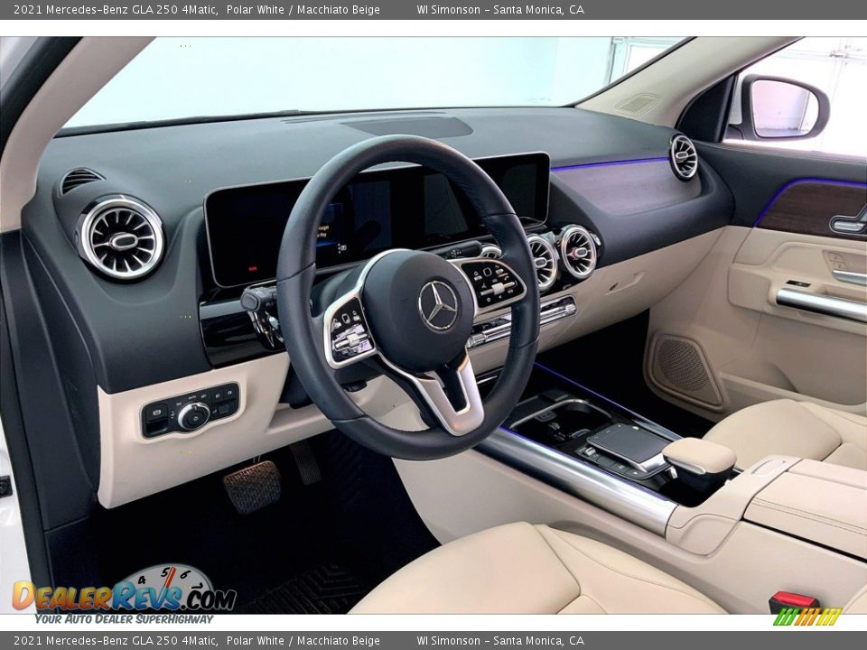 2021 Mercedes-Benz GLA 250 4Matic Polar White / Macchiato Beige Photo #14