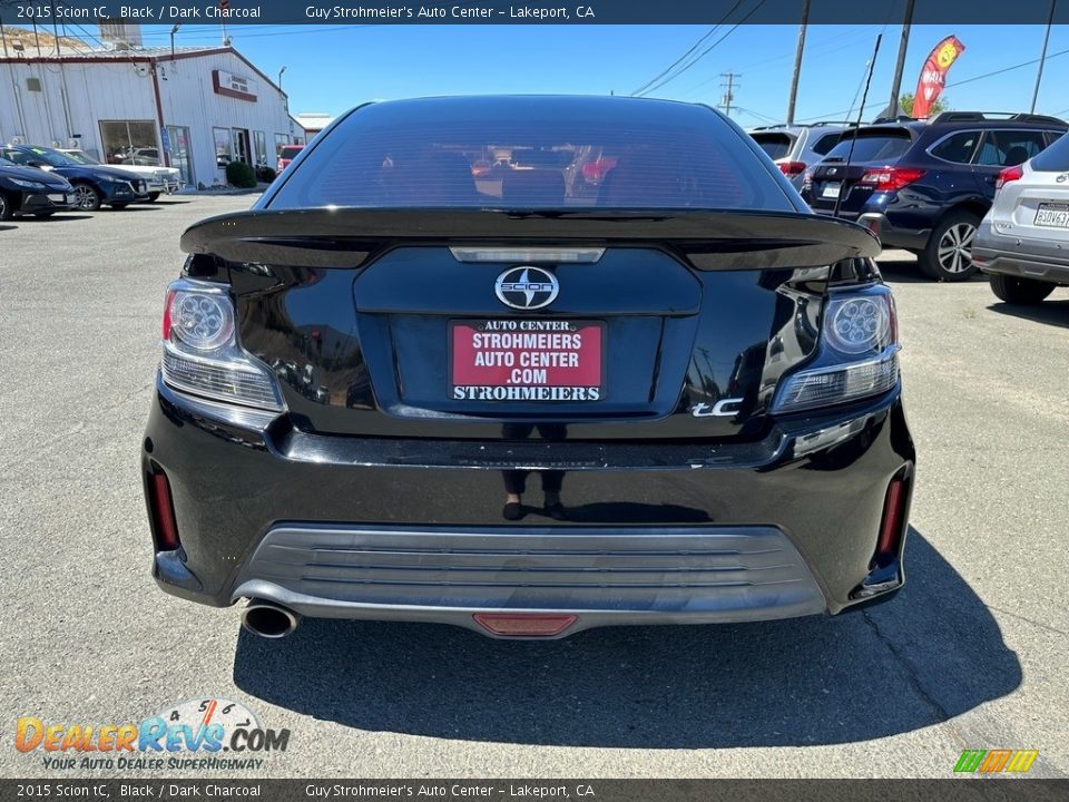 2015 Scion tC Black / Dark Charcoal Photo #5