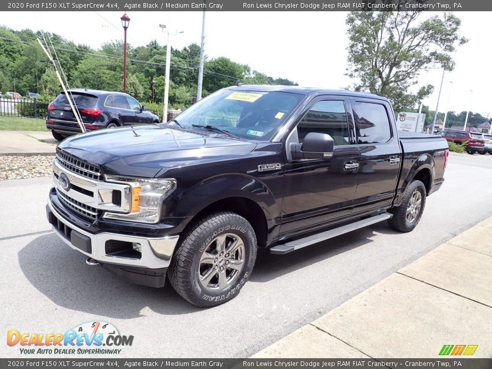 2020 Ford F150 XLT SuperCrew 4x4 Agate Black / Medium Earth Gray Photo #4