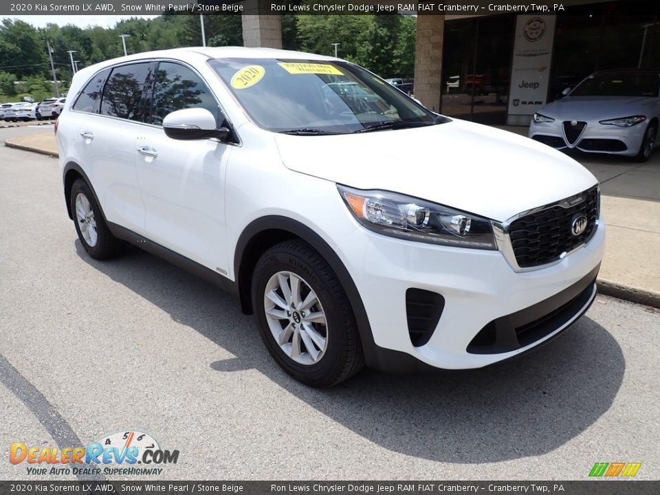 2020 Kia Sorento LX AWD Snow White Pearl / Stone Beige Photo #2