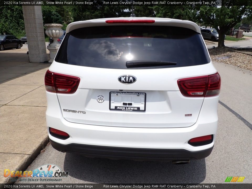 2020 Kia Sorento LX AWD Snow White Pearl / Stone Beige Photo #7