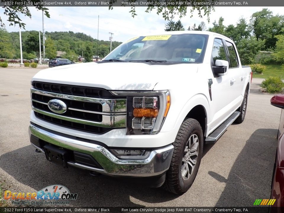 2022 Ford F150 Lariat SuperCrew 4x4 Oxford White / Black Photo #2